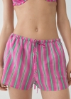 Mango Shorts estampados rayas - Fucsia
