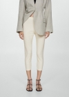 Mango Leggings capri - Blanco roto