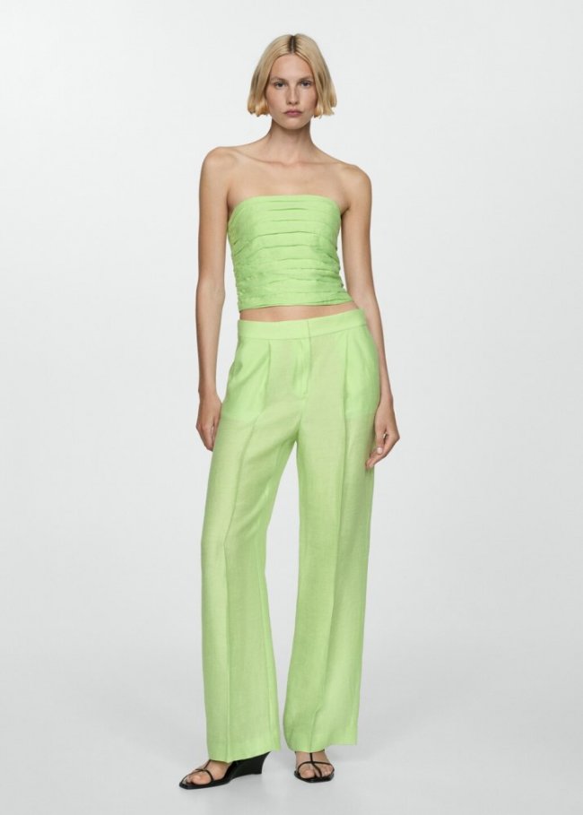 Mango Top crop drapeado - Lima