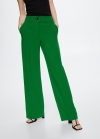 Mango Pantalón palazzo fluido - Verde
