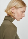 Mango Camiseta modal cuello vuelto - Khaki