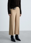 Mango Pantalón pinzas wideleg - Beige