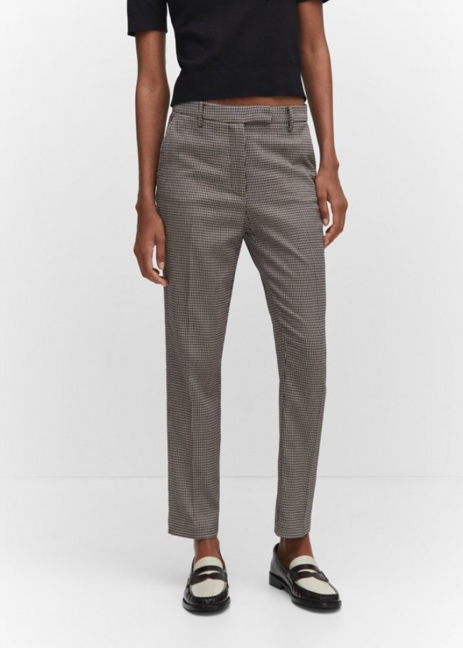 Mango Pantalón skinny tiro medio - Azul