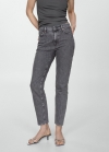 Mango Jeans Claudia slim crop - Gris oscuro