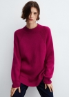Mango Jersey oversize cuello perkins - Fucsia