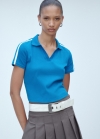 Mango Polo algodón rayas contraste - Azul
