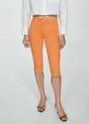 Mango Jeans slim capri cremallera - Naranja