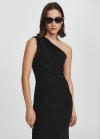 Mango Vestido asimétrico abertura lateral - Negro
