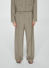 Mango Pantalón pinzas wideleg - Marrón medio