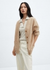 Mango Cárdigan botones oversize - Gris claro/pastel