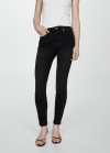 Mango Jeans skinny tiro alto - Denim negro