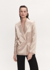 Mango Americana traje satinada - Beige