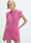Mango Mono vaquero estampado - Fucsia