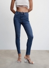Mango Jeans skinny tiro alto - Azul oscuro