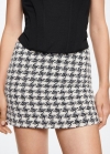 Mango Minifalda tweed algodón - Negro