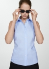 Mango Camisa sin mangas rayas - Azul