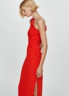 Mango Vestido asimétrico abertura lateral - Rojo