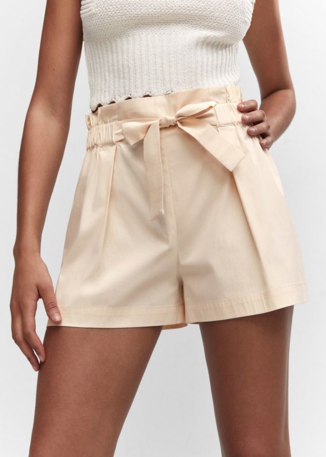 Mango Shorts paperbag lazo - Crudo