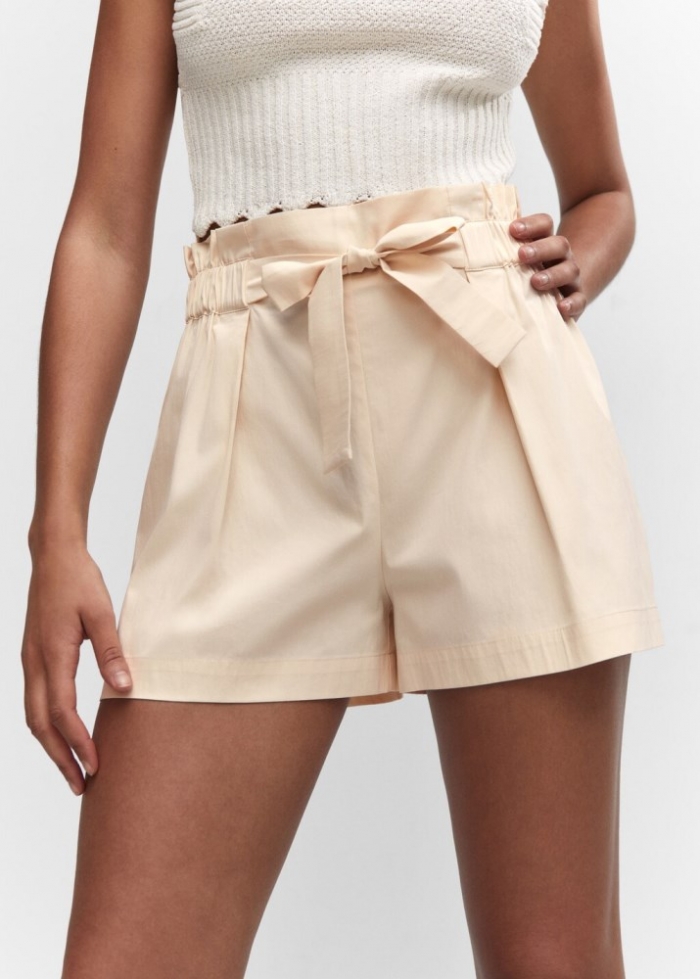 Mango Shorts paperbag lazo - Crudo