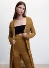 Mango Pantalón punto calado - Marrón tabaco