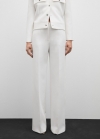 Mango Pantalón recto fluido - Blanco