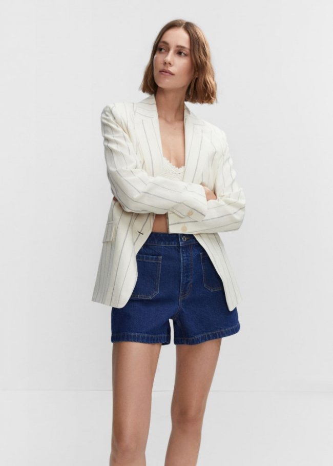 Mango Shorts vaqueros bolsillos - Azul oscuro