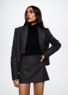 Mango Mini falda lana - Gris