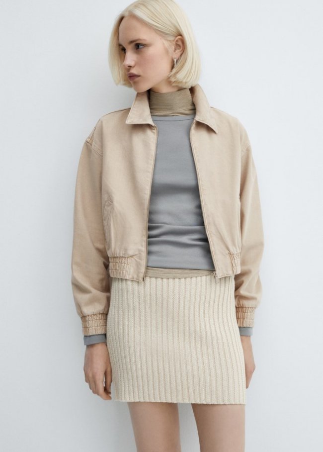 Mango Chaqueta bomber vaquera - Arena