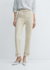Mango Jeans slouchy cintura goma - Crudo
