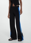 Mango Pantalón punto recto - Negro