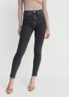 Mango Jeans skinny tiro alto - Gris oscuro