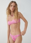 Mango Braguita bikini pliegues - Rosa