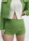 Mango Shorts tweed - Verde