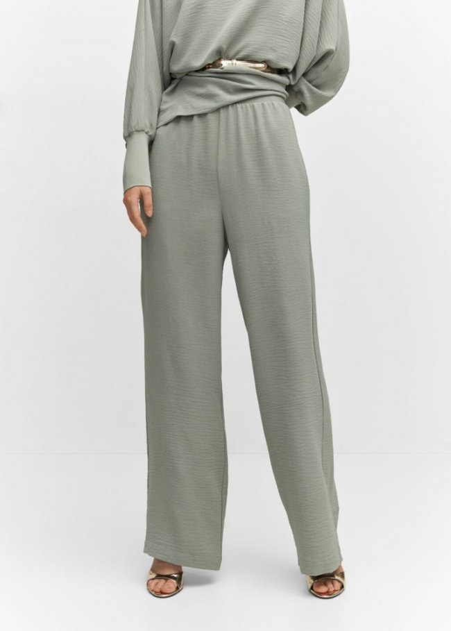Mango Pantalón jogger bolsillos - Verde