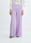 Mango Pantalón costuras decorativas - Lila