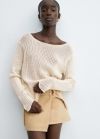 Mango Jersey punto cuello barco - Crudo