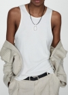 Mango Top detalles satinados - Blanco