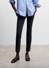 Mango Pantalón skinny crop - Azul marino oscuro