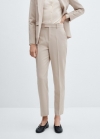 Mango Pantalón recto traje - Marrón medio