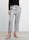 Mango Pantalón jogger lino - Marrón