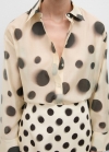 Mango Camisa lyocell lunares - Crudo