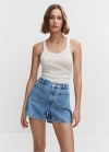 Mango Shorts vaqueros bolsillos - Azul medio