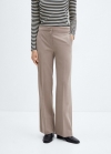 Mango Pantalón wideleg tiro medio - Marrón medio