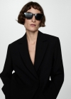 Mango Americana traje cinturón - Negro