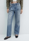 Mango Jeans rectos pinzas - Azul medio