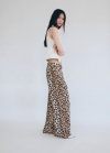 Mango Jeans wideleg leopardo - Beige