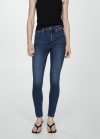 Mango Jeans skinny tiro alto - Azul oscuro