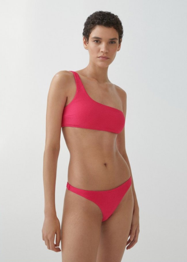 Mango Top bikini asimétrico - Fucsia