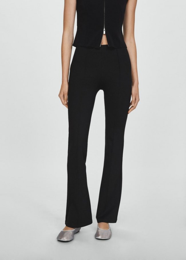 Mango Leggings acampanados - Negro