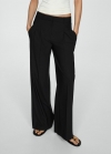 Mango Pantalón recto pinzas - Negro